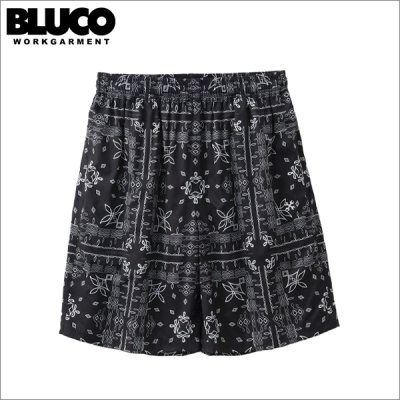 画像1: 【送料無料】BLUCO ブルコ イージーショーツ -BANDANA- BLACK