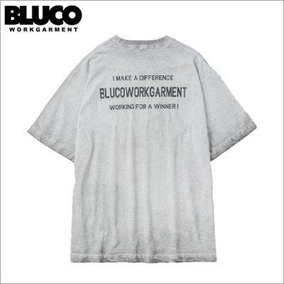 画像1: BLUCO ブルコ ピグメントポケットTシャツ GRAY