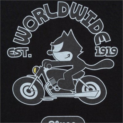 画像4: BLUCO×FELIX プリントTシャツ World Wide BLACK