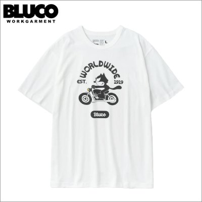 画像1: BLUCO×FELIX プリントTシャツ World Wide WHITE