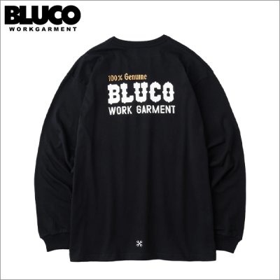 画像1: BLUCO ブルコ ポケット L/S TEE -BOLT- BLACK