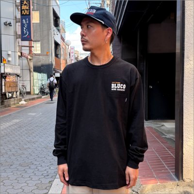 画像2: BLUCO ブルコ ポケット L/S TEE -BOLT- BLACK