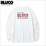 BLUCO ブルコ ポケット L/S TEE -BOLT- WHITE