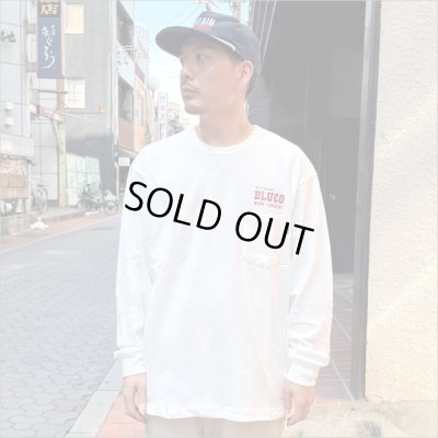 画像2: BLUCO ブルコ ポケット L/S TEE -BOLT- WHITE