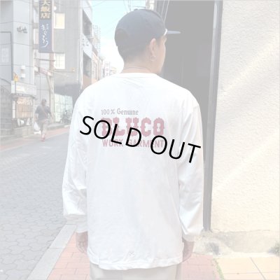 画像3: BLUCO ブルコ ポケット L/S TEE -BOLT- WHITE