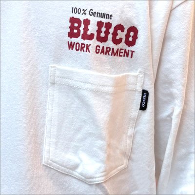 画像4: BLUCO ブルコ ポケット L/S TEE -BOLT- WHITE