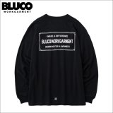 BLUCO ブルコ ポケット L/S TEE -TICKET- BLACK