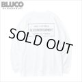 BLUCO ブルコ ポケット L/S TEE -TICKET- WHITE