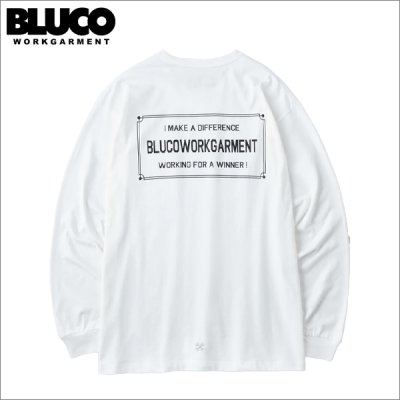 画像1: BLUCO ブルコ ポケット L/S TEE -TICKET- WHITE
