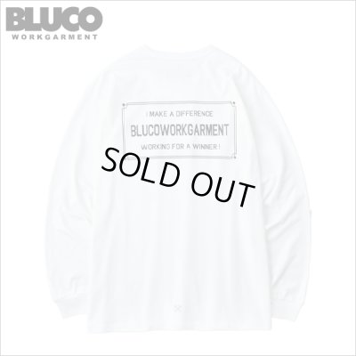 画像1: BLUCO ブルコ ポケット L/S TEE -TICKET- WHITE