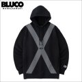 【送料無料】BLUCO ブルコ スウェットフーディー -ATTENTION- BLACK