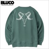 【送料無料】BLUCO ブルコ スウェットシャツ -BONES- GREEN