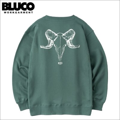 画像1: 【送料無料】スウェットシャツ -BONES- GREEN