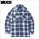 画像1: 【送料無料】BLUCO ブルコ プリントフランネルチェックシャツ -OMBRE- NAVY (1)