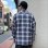 画像3: 【送料無料】BLUCO ブルコ プリントフランネルチェックシャツ -OMBRE- NAVY (3)