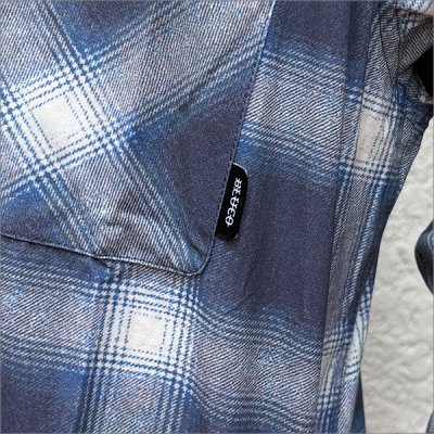画像4: 【送料無料】BLUCO ブルコ プリントフランネルチェックシャツ -OMBRE- NAVY