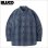 画像1: 【送料無料】BLUCO ブルコ ヘビーフランネルチェックシャツ -BUFFALO- GRAY (1)