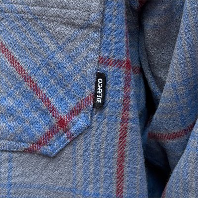 画像4: 【送料無料】BLUCO ブルコ ヘビーフランネルチェックシャツ -BUFFALO- GRAY