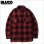 画像1: 【送料無料】BLUCO ブルコ ヘビーフランネルチェックシャツ -BUFFALO- RED (1)