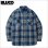 画像1: 【送料無料】BLUCO ブルコ ヘビーフランネルチェックシャツ -BUFFALO- NAVY (1)