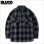 画像1: 【送料無料】BLUCO ブルコ ヘビーフランネルチェックシャツ -BLOCK- BLACK (1)