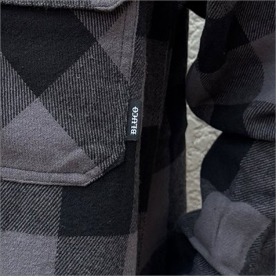 画像4: 【送料無料】BLUCO ブルコ ヘビーフランネルチェックシャツ -BLOCK- BLACK