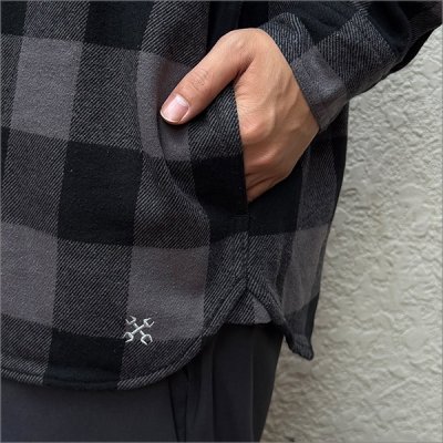 画像5: 【送料無料】BLUCO ブルコ ヘビーフランネルチェックシャツ -BLOCK- BLACK