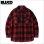 画像1: 【送料無料】BLUCO ブルコ ヘビーフランネルチェックシャツ -BLOCK- RED (1)