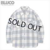 【送料無料】BLUCO ブルコ ヘビーフランネルチェックシャツ -BLOCK- NAVY