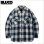 画像1: 【送料無料】BLUCO ブルコ ヘビーフランネルチェックシャツ -BLOCK- NAVY (1)