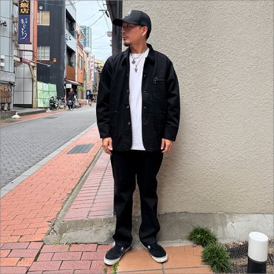 画像2: 【送料無料】BLUCO ブルコ ジャパンデニム ライニングカバーオール BLACK ONE WASH