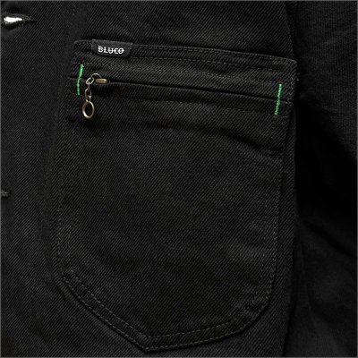 画像4: 【送料無料】BLUCO ブルコ ジャパンデニム ライニングカバーオール BLACK ONE WASH