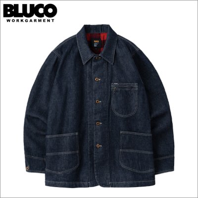 画像1: 【送料無料】BLUCO ブルコ ジャパンデニム ライニングカバーオール INDIGO ONE WASH