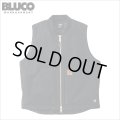 【送料無料】BLUCO ブルコ リブカラー ダックベスト BLACK