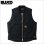 画像1: 【送料無料】BLUCO ブルコ リブカラー ダックベスト BLACK (1)