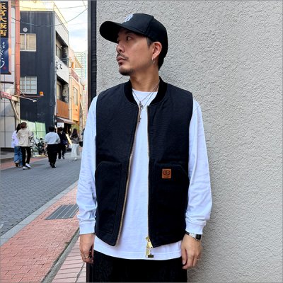 画像2: 【送料無料】BLUCO ブルコ リブカラー ダックベスト BLACK