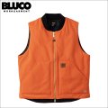 【送料無料】BLUCO ブルコ リブカラー ダックベスト ORANGE