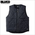 【送料無料】BLUCO ブルコ ナイロンリップ キルティングベスト BLACK