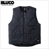 【送料無料】BLUCO ブルコ ナイロンリップ キルティングベスト BLACK