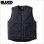 画像1: 【送料無料】BLUCO ブルコ ナイロンリップ キルティングベスト BLACK (1)