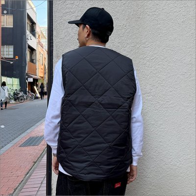 画像3: 【送料無料】BLUCO ブルコ ナイロンリップ キルティングベスト BLACK