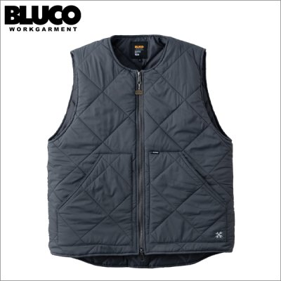 画像1: 【送料無料】BLUCO ブルコ ナイロンリップ キルティングベスト GRAY
