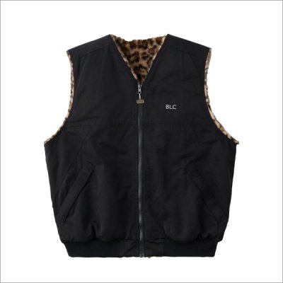 画像2: 【送料無料】BLUCO ブルコ リバーシブルファーベスト LEOPARD/BLACK