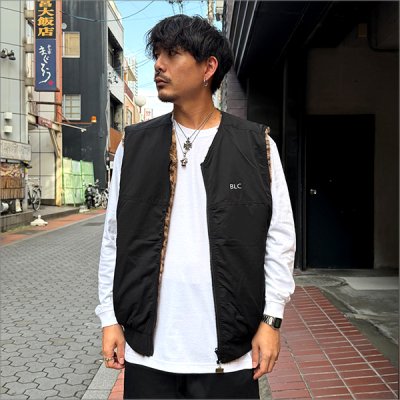 画像5: 【送料無料】BLUCO ブルコ リバーシブルファーベスト LEOPARD/BLACK