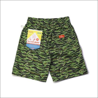 画像2: COOKMAN クックマン Chef ショーツ Ripstop Tiger Camo GREEN