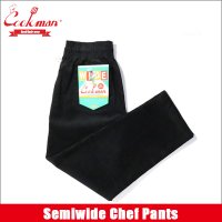 【送料無料】COOKMAN クックマン Semiwide Chef パンツ コーデュロイ BLACK