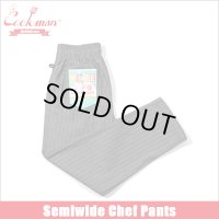 【送料無料】COOKMAN クックマン Semiwide Chef パンツ Herringbone DENIM LIGHT BLACK