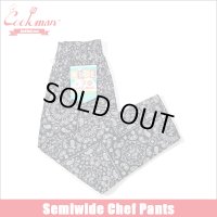 【送料無料】COOKMAN クックマン Semiwide Chef パンツ Paisley BLACK