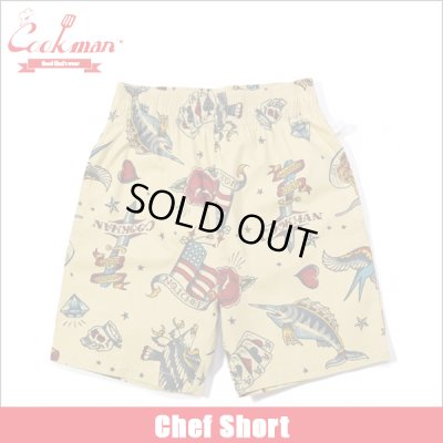 画像1: COOKMAN クックマン Chef ショーツ Old Tattoo BEIGE