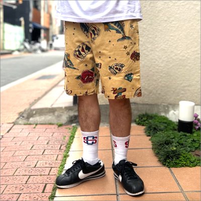 画像2: COOKMAN クックマン Chef ショーツ Old Tattoo BEIGE